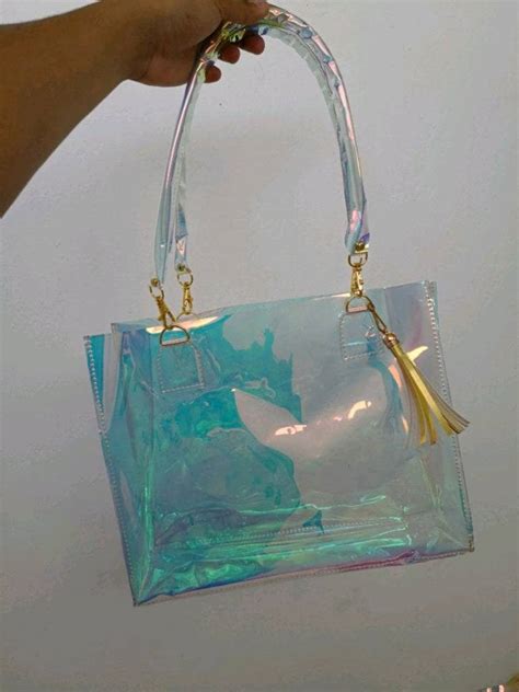 bolsa transparente tornasol